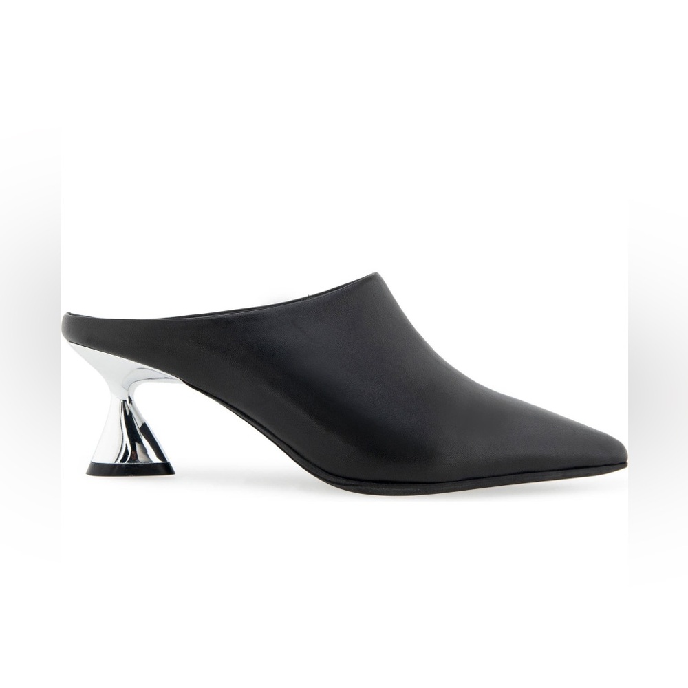 NEW Aerosoles Jama Pointed Toe Mule Black Leather 8